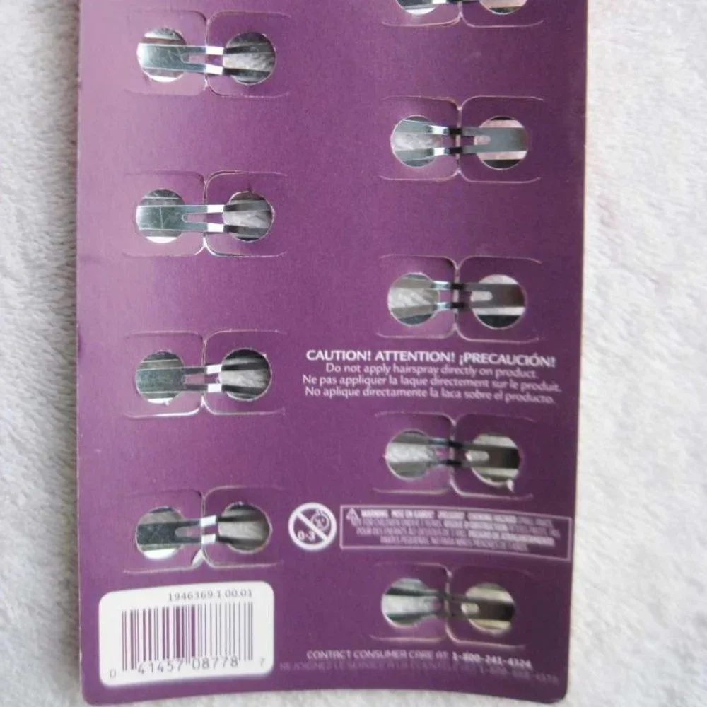 10 Goody Girls Rainbow Glossy Glam Epoxy Covered Square Metal Hair Snap Clips